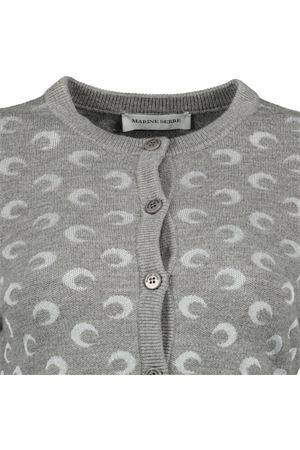 Cardigan aderente in maglia jacquard MARINE SERRE | WTK011ACKNI0530GR60